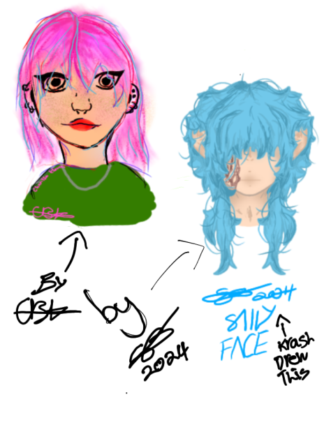 sallyface by krash and OC by charlie