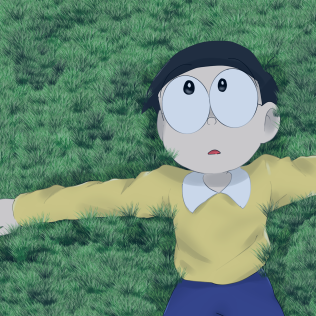 寝そべるのび太