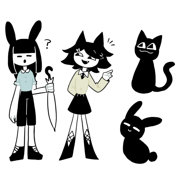 🐈‍⬛🐇