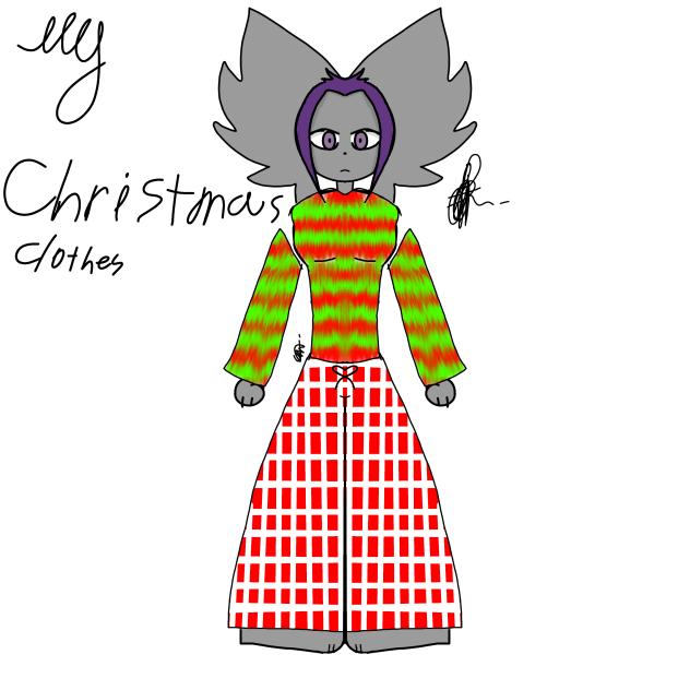 Christmas clothes on my oc