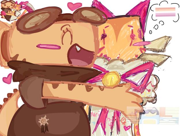 fossilcraft yuri ❤️ (scraps x shelly)