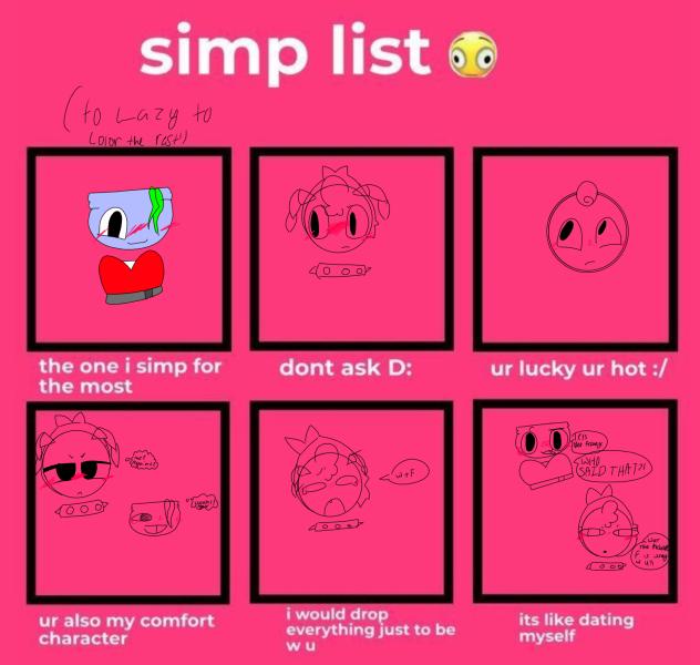 Simp list (lmfao)