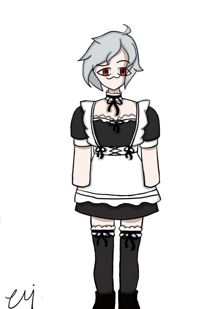 Jack Owens in a maid dress