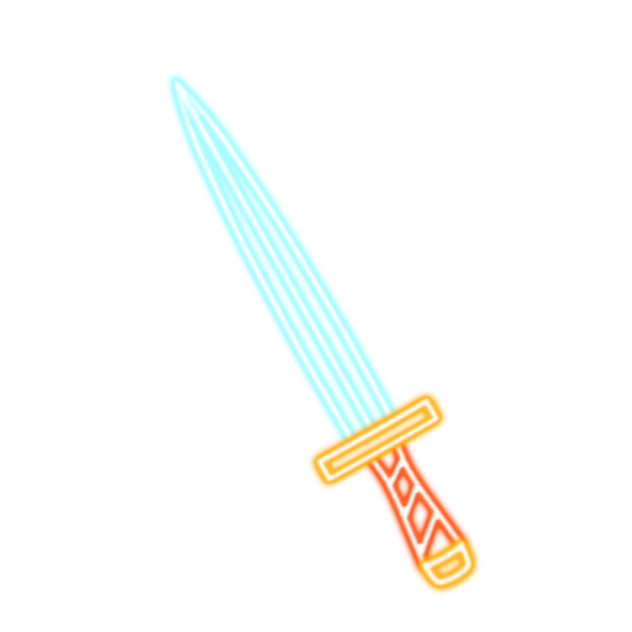 Sword neon sign