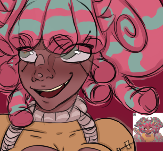 Candy girl doodle