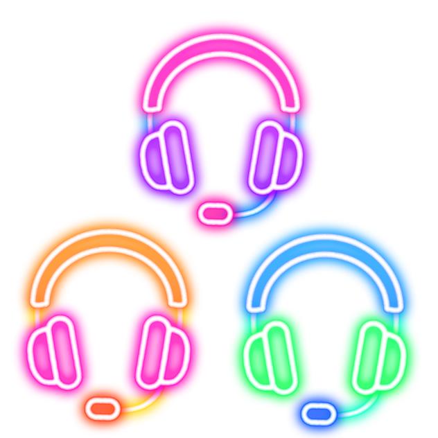 Headphones neon signs