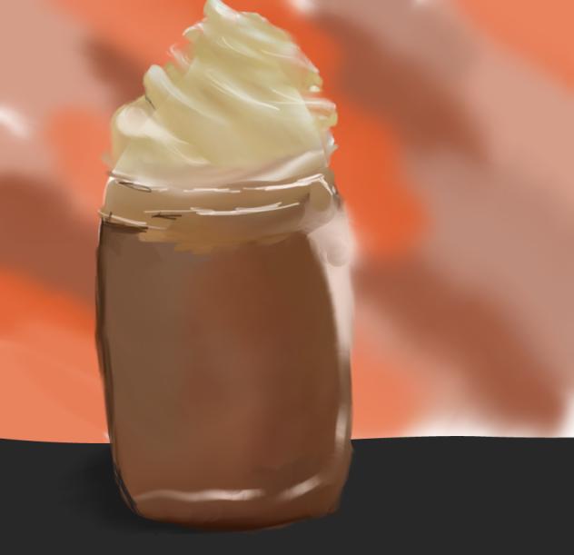 Hyper realistic ice coffee
