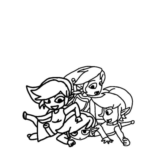 Four Swords-Green,Blue,Red,Vio