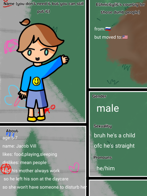 daycare background character sheet