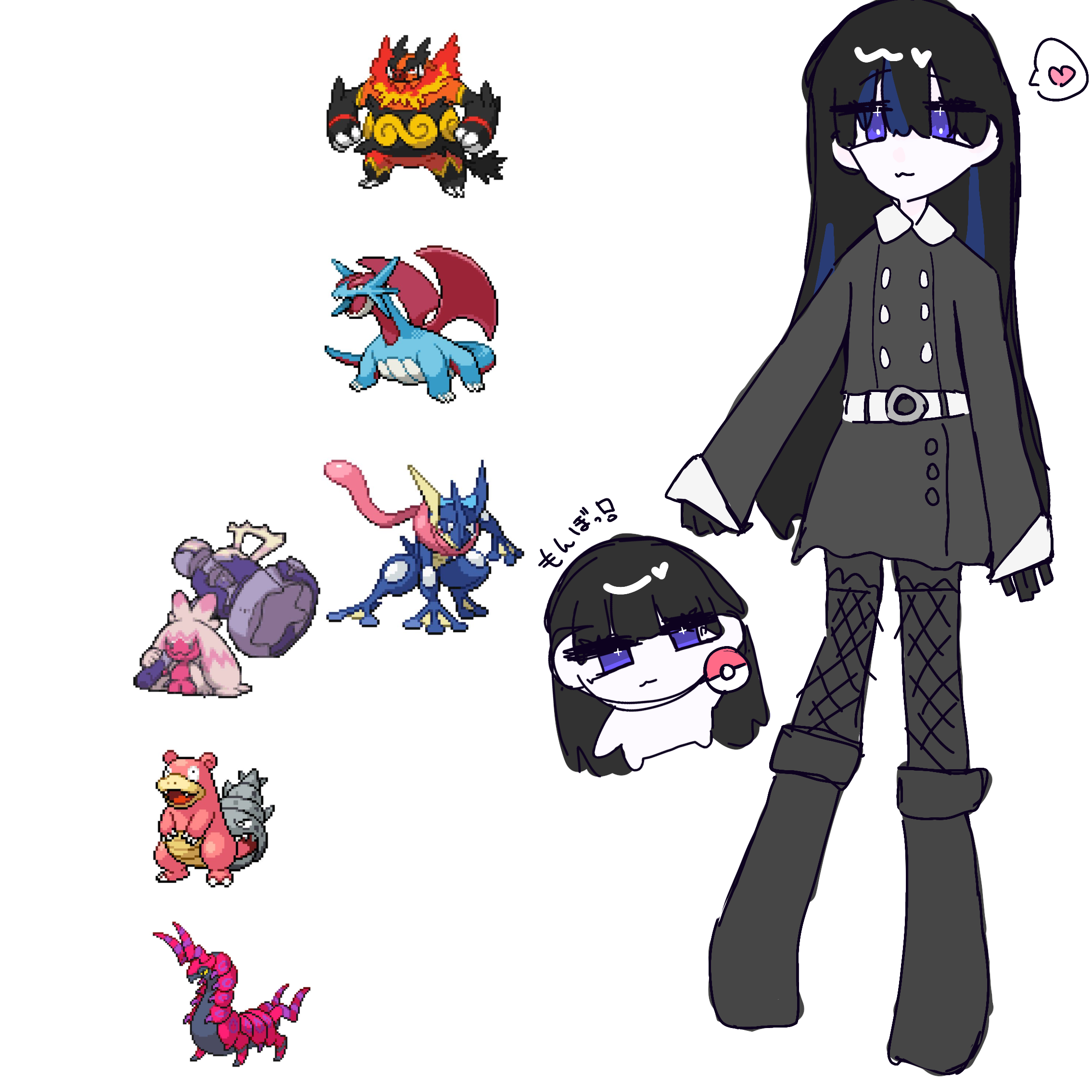 まみみ　ポケモン？ Ɩ𖤟ﾟ‪ιϯⱠխZA自機 - ibisPaint‬