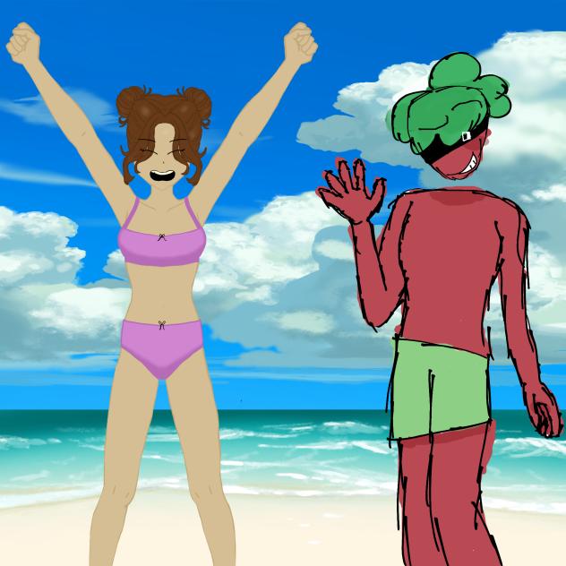 who let this creep on the beach