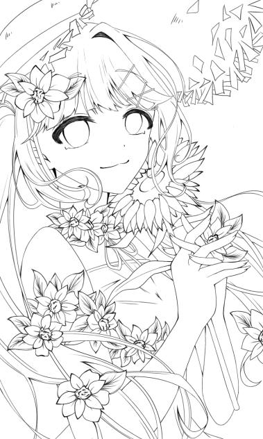 線画(フリー) 「あの夏の初恋」 - ibisPaint