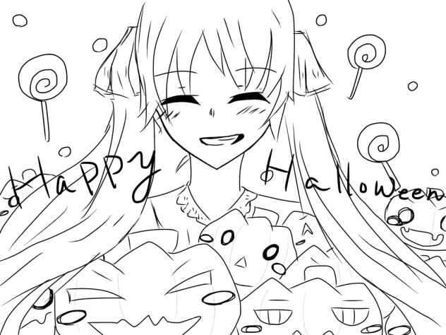 ハロウィン・落書きw