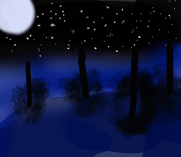 a night at the forest - ibisPaint