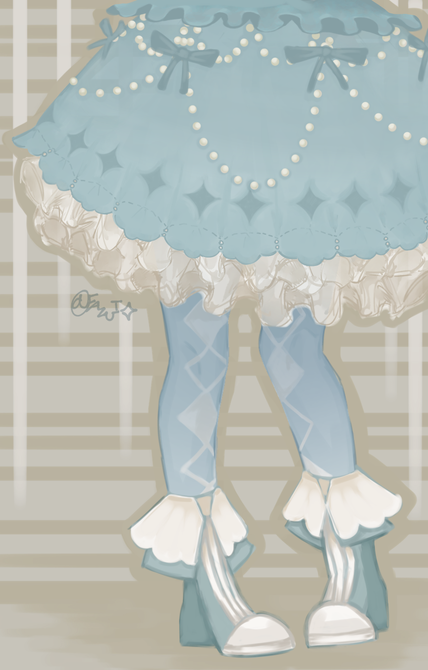 Clothing study 💙🤍 - ibisPaint