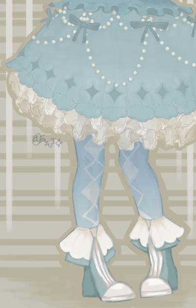 Clothing study 💙🤍 - ibisPaint