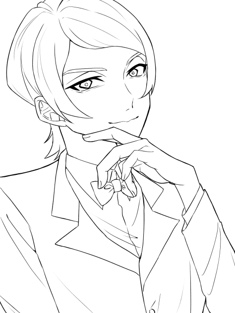 虫くん　線画