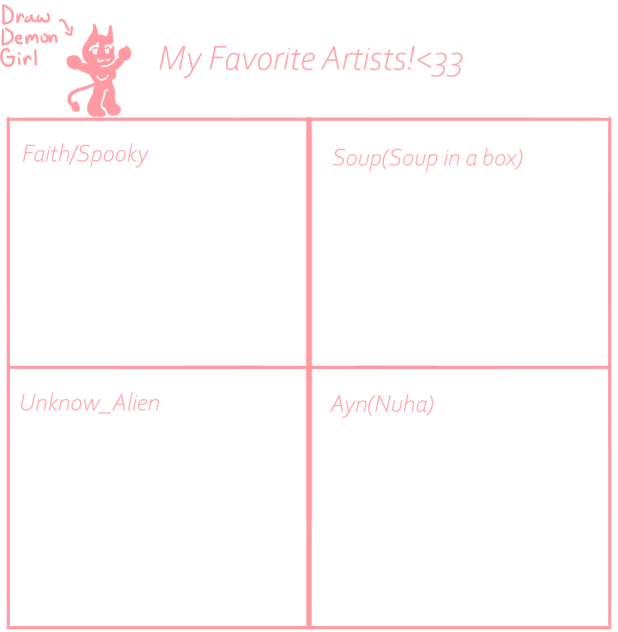 My Favorite Artists!3