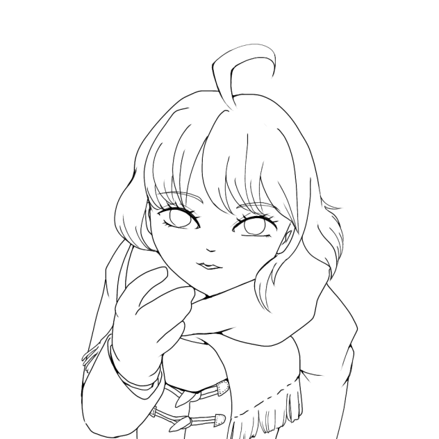 ぬりえ 冬のあしおと Ibispaint