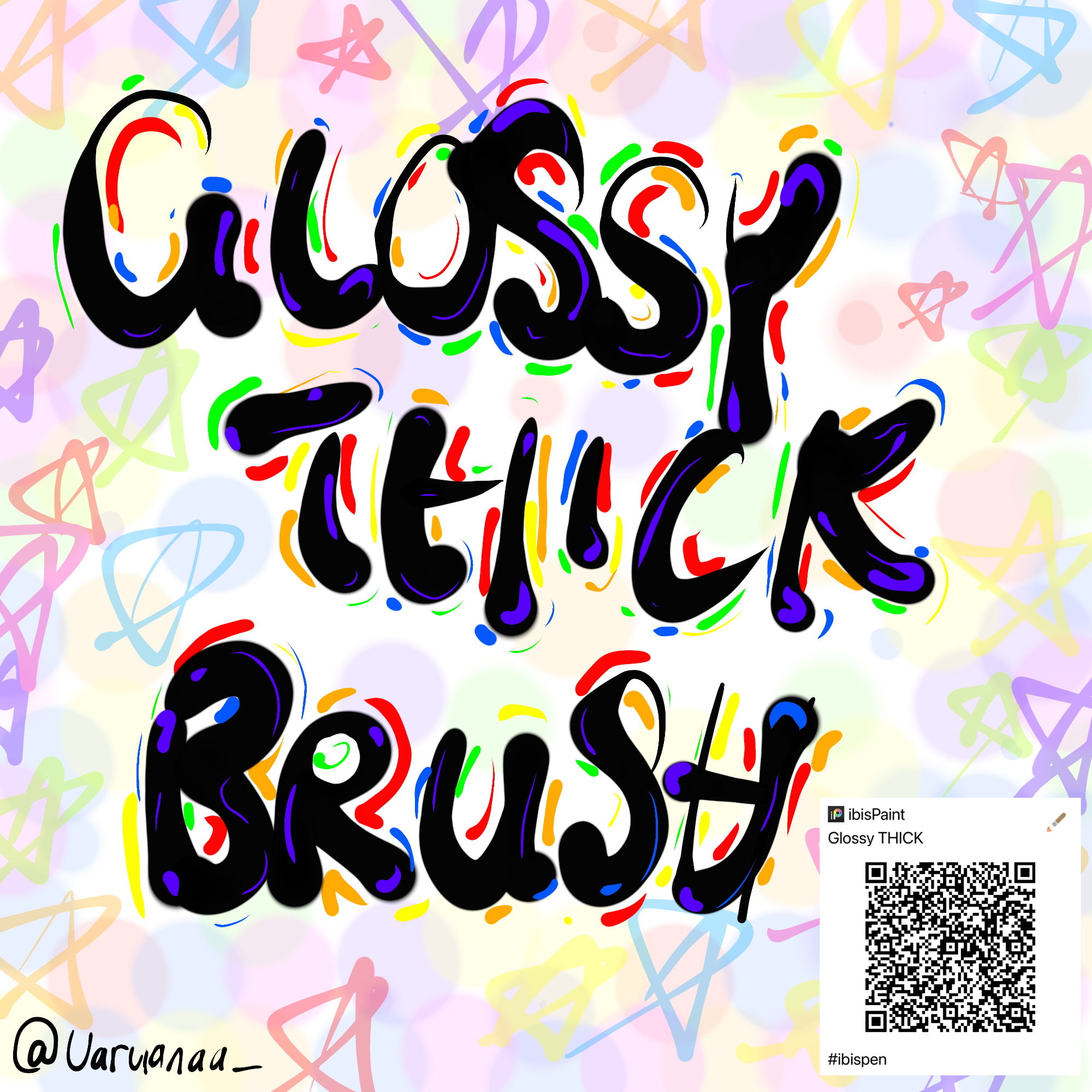 Glossy jelly thick brush(with QR code) - ibisPaint