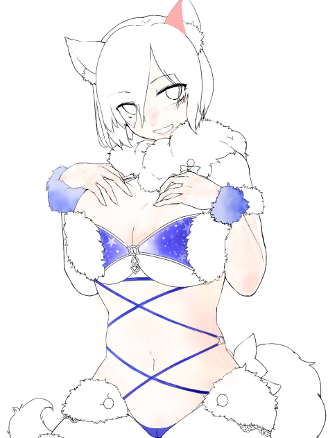 塗り絵。線画お借りしました