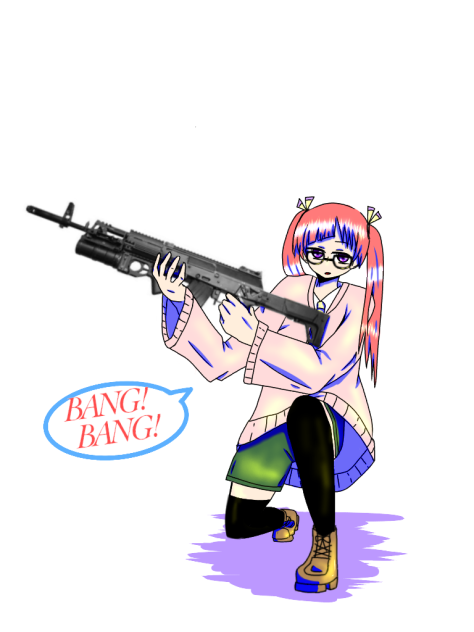 機関銃っ子 塗らせていただきました