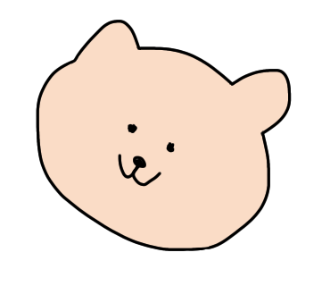 ツールを一切使わずにくまを描きました