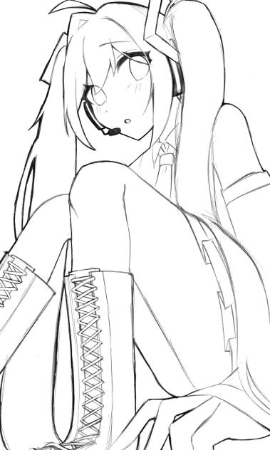 🎤🩵🎶 塗り絵