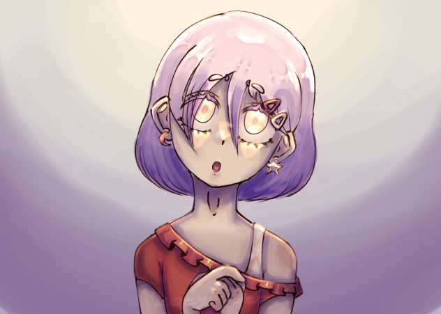 Девочка и свет будущего - ibisPaint