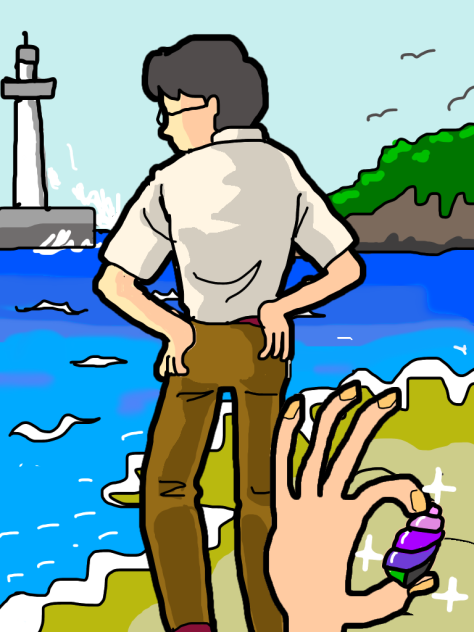 先生と綺麗な貝