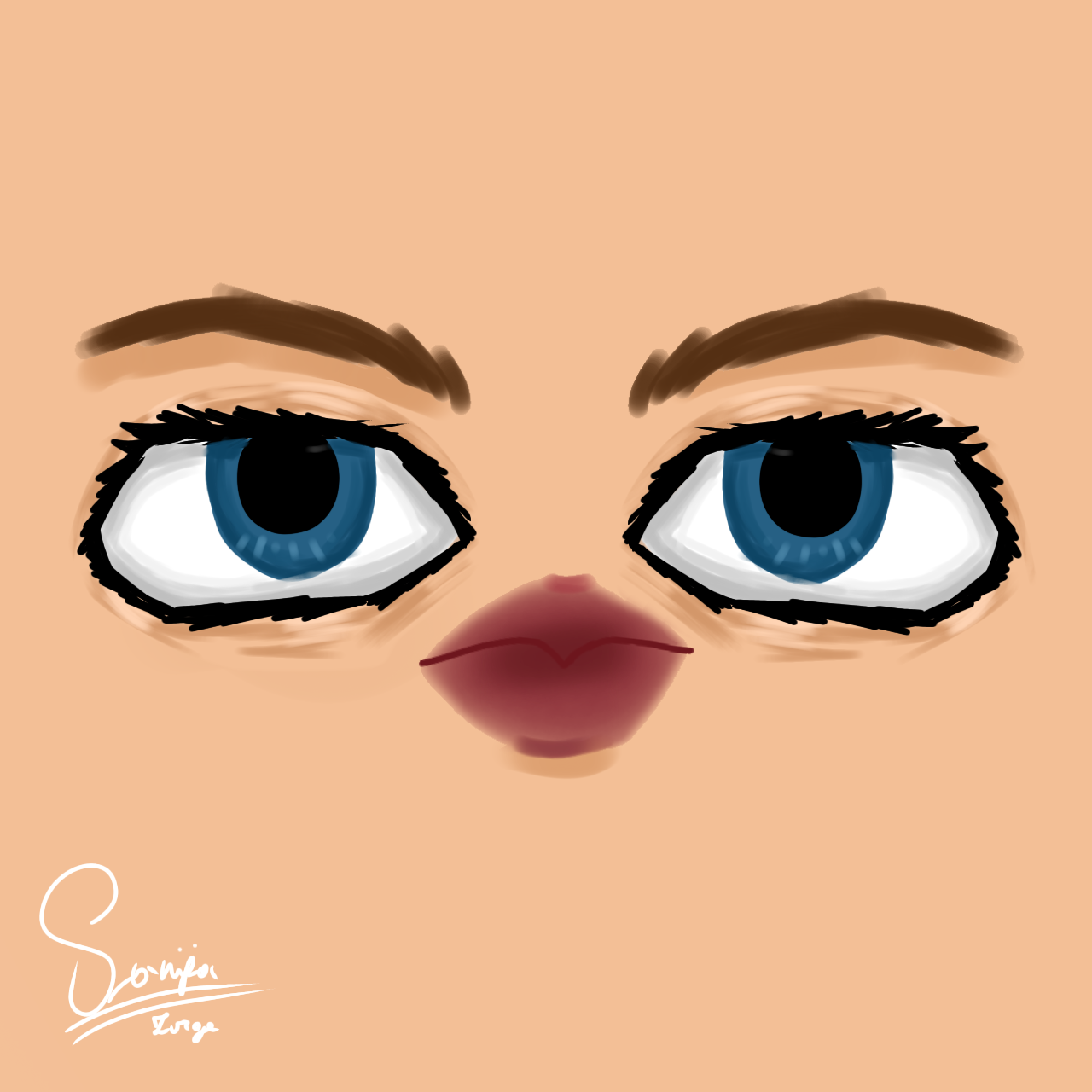 eyes in my art I draw on paper - ibisPaint