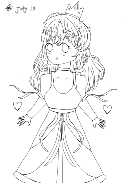 Princess Lineart