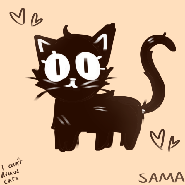 I drew a cat except idk cat anatomy