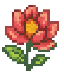 Cool pixel flower for contest