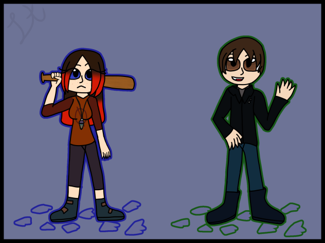 me&charles dress as nitw mea and greg