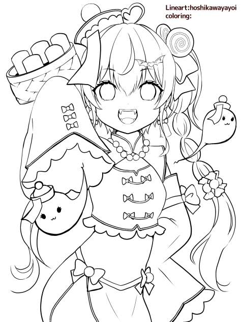 マジカルキョンシー(ぬりえ)