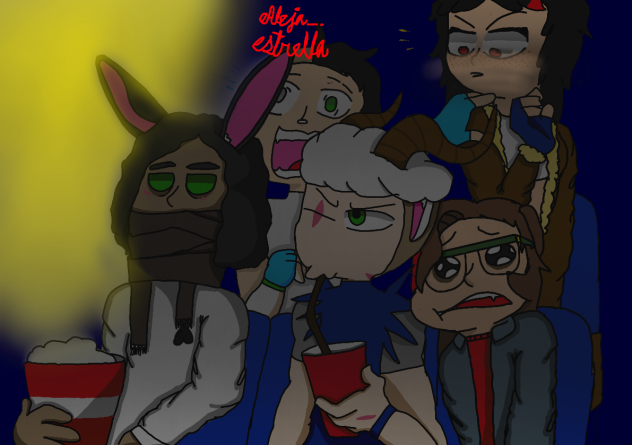 Ale, Alejo, Lars, Heramor y Calmaserio