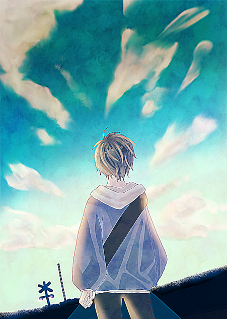 少年と空