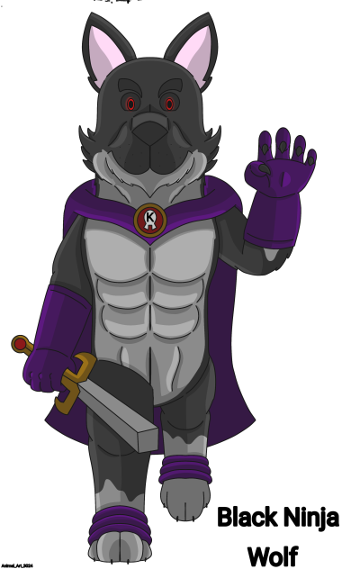Black ninja wolf no backstage