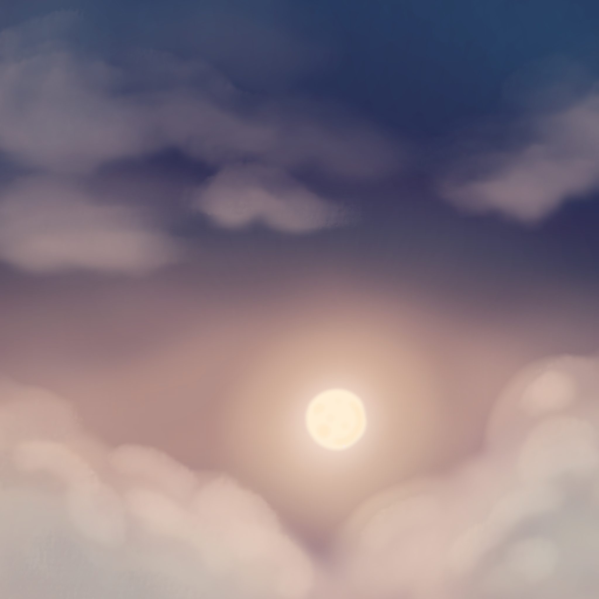 Clouds on a Moonlit Summer Night - ibisPaint