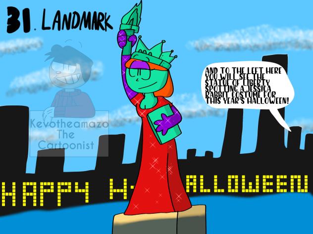 Inktober 2024 day 31. Landmark