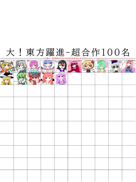 東方100名合作！