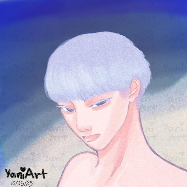 A random handsome man at the beach - ibisPaint