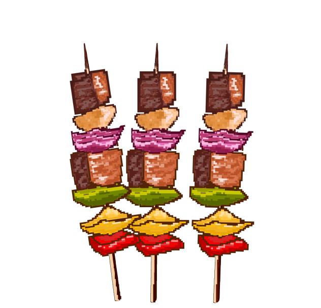 Meat skewers