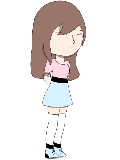 Cute side facing Girl