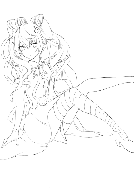 線画 塗り絵にどうぞ