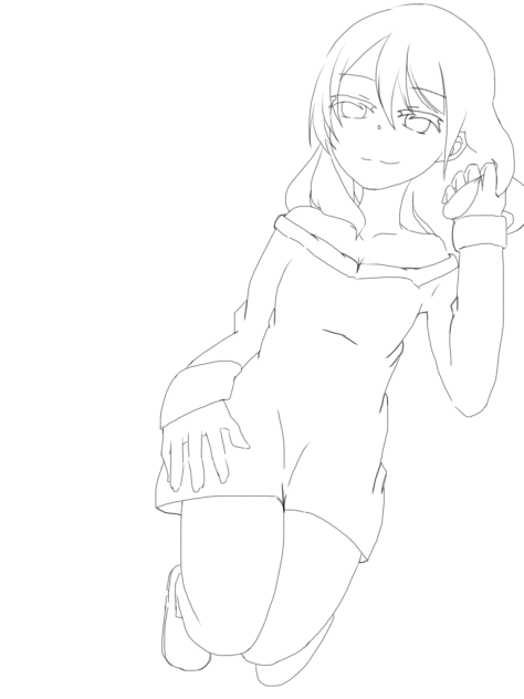 線画 ポーズ練習