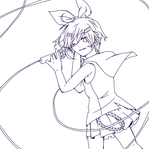 鏡音リン（線画）