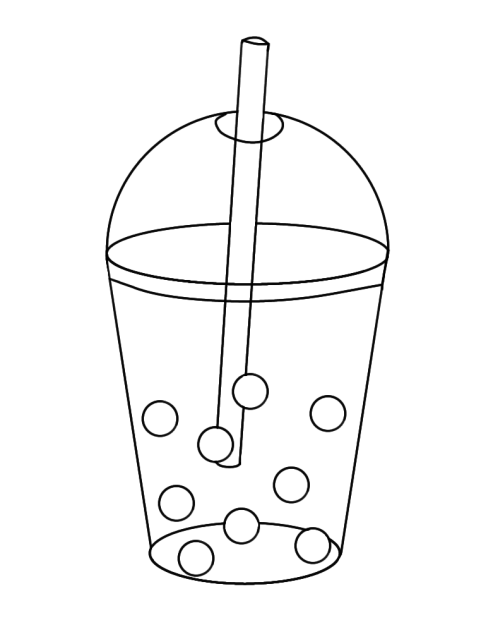Bubble Tea Lineart - ibisPaint