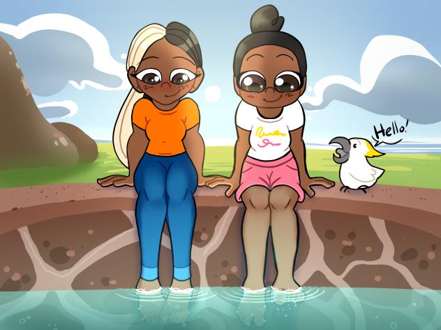 Memories by the pool - ibisPaint